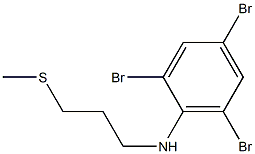 2,4,6-tribromo-N-[3-(methylsulfanyl)propyl]aniline Struktur