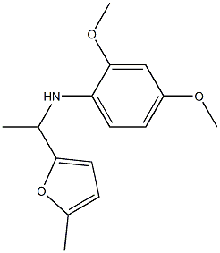 2,4-dimethoxy-N-[1-(5-methylfuran-2-yl)ethyl]aniline Struktur