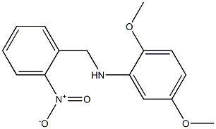 2,5-dimethoxy-N-[(2-nitrophenyl)methyl]aniline Struktur