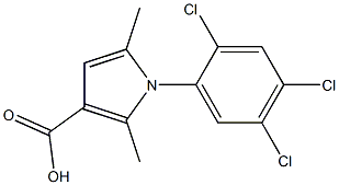 2,5-dimethyl-1-(2,4,5-trichlorophenyl)-1H-pyrrole-3-carboxylic acid Struktur