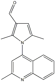 2,5-dimethyl-1-(2-methylquinolin-4-yl)-1H-pyrrole-3-carbaldehyde Struktur