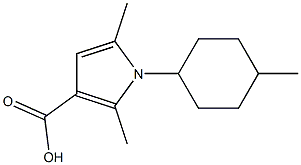 2,5-dimethyl-1-(4-methylcyclohexyl)-1H-pyrrole-3-carboxylic acid Struktur