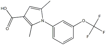 2,5-dimethyl-1-[3-(trifluoromethoxy)phenyl]-1H-pyrrole-3-carboxylic acid Struktur