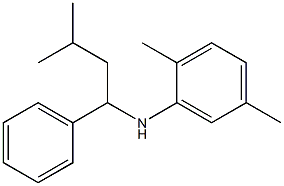 2,5-dimethyl-N-(3-methyl-1-phenylbutyl)aniline Struktur