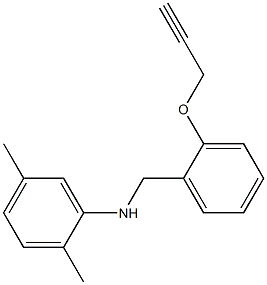 2,5-dimethyl-N-{[2-(prop-2-yn-1-yloxy)phenyl]methyl}aniline Struktur