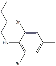 2,6-dibromo-N-butyl-4-methylaniline Struktur