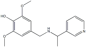 2,6-dimethoxy-4-({[1-(pyridin-3-yl)ethyl]amino}methyl)phenol Struktur