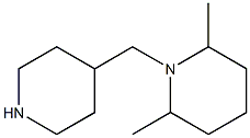 2,6-dimethyl-1-(piperidin-4-ylmethyl)piperidine Struktur