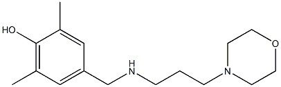 2,6-dimethyl-4-({[3-(morpholin-4-yl)propyl]amino}methyl)phenol Struktur