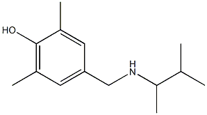 2,6-dimethyl-4-{[(3-methylbutan-2-yl)amino]methyl}phenol Struktur