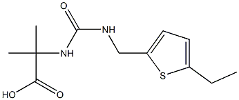 2-[({[(5-ethylthien-2-yl)methyl]amino}carbonyl)amino]-2-methylpropanoic acid Struktur