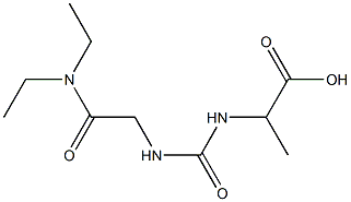 2-[({[2-(diethylamino)-2-oxoethyl]amino}carbonyl)amino]propanoic acid Struktur