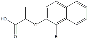 2-[(1-bromo-2-naphthyl)oxy]propanoic acid Struktur