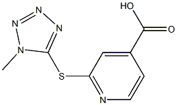 2-[(1-methyl-1H-1,2,3,4-tetrazol-5-yl)sulfanyl]pyridine-4-carboxylic acid Struktur