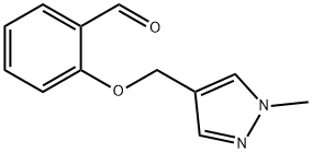 2-[(1-methyl-1H-pyrazol-4-yl)methoxy]benzaldehyde Struktur