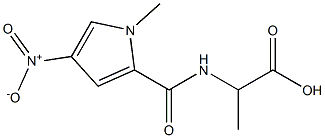 2-[(1-methyl-4-nitro-1H-pyrrol-2-yl)formamido]propanoic acid Struktur