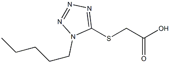 2-[(1-pentyl-1H-1,2,3,4-tetrazol-5-yl)sulfanyl]acetic acid Struktur