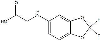 2-[(2,2-difluoro-2H-1,3-benzodioxol-5-yl)amino]acetic acid Struktur