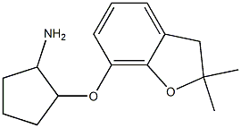 2-[(2,2-dimethyl-2,3-dihydro-1-benzofuran-7-yl)oxy]cyclopentanamine Struktur