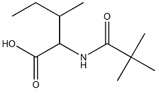 2-[(2,2-dimethylpropanoyl)amino]-3-methylpentanoic acid Struktur