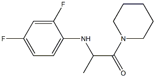 2-[(2,4-difluorophenyl)amino]-1-(piperidin-1-yl)propan-1-one Struktur