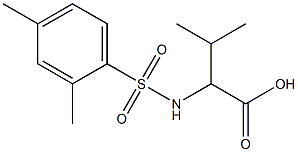 2-[(2,4-dimethylbenzene)sulfonamido]-3-methylbutanoic acid Struktur