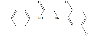 2-[(2,5-dichlorophenyl)amino]-N-(4-fluorophenyl)acetamide Struktur