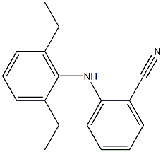 2-[(2,6-diethylphenyl)amino]benzonitrile Struktur