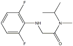 2-[(2,6-difluorophenyl)amino]-N-methyl-N-(propan-2-yl)acetamide Struktur