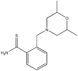 2-[(2,6-dimethylmorpholin-4-yl)methyl]benzenecarbothioamide Struktur