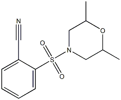 2-[(2,6-dimethylmorpholin-4-yl)sulfonyl]benzonitrile Struktur