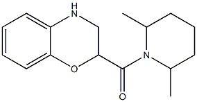 2-[(2,6-dimethylpiperidin-1-yl)carbonyl]-3,4-dihydro-2H-1,4-benzoxazine Struktur