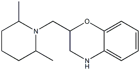 2-[(2,6-dimethylpiperidin-1-yl)methyl]-3,4-dihydro-2H-1,4-benzoxazine Struktur