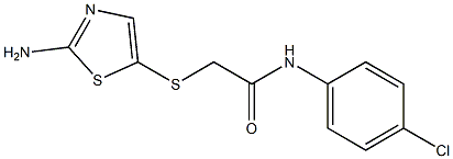 2-[(2-amino-1,3-thiazol-5-yl)sulfanyl]-N-(4-chlorophenyl)acetamide Struktur