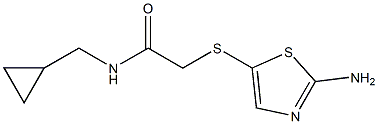 2-[(2-amino-1,3-thiazol-5-yl)thio]-N-(cyclopropylmethyl)acetamide Struktur