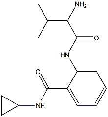 2-[(2-amino-3-methylbutanoyl)amino]-N-cyclopropylbenzamide Struktur