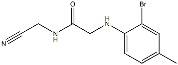 2-[(2-bromo-4-methylphenyl)amino]-N-(cyanomethyl)acetamide Struktur