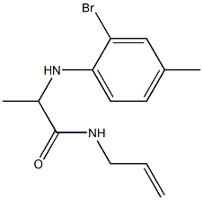 2-[(2-bromo-4-methylphenyl)amino]-N-(prop-2-en-1-yl)propanamide Struktur