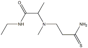 2-[(2-carbamothioylethyl)(methyl)amino]-N-ethylpropanamide Struktur