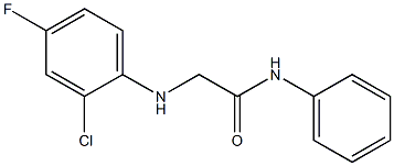 2-[(2-chloro-4-fluorophenyl)amino]-N-phenylacetamide Struktur