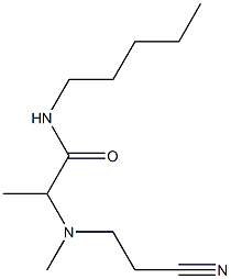 2-[(2-cyanoethyl)(methyl)amino]-N-pentylpropanamide Struktur