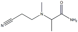 2-[(2-cyanoethyl)(methyl)amino]propanamide Struktur