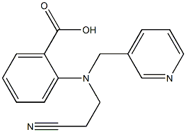 2-[(2-cyanoethyl)(pyridin-3-ylmethyl)amino]benzoic acid Struktur