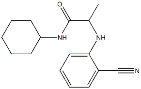 2-[(2-cyanophenyl)amino]-N-cyclohexylpropanamide Struktur