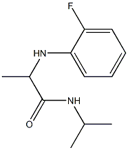 2-[(2-fluorophenyl)amino]-N-(propan-2-yl)propanamide Struktur