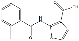 2-[(2-iodobenzoyl)amino]thiophene-3-carboxylic acid Struktur