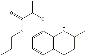 2-[(2-methyl-1,2,3,4-tetrahydroquinolin-8-yl)oxy]-N-propylpropanamide Struktur