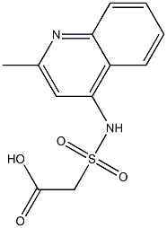 2-[(2-methylquinolin-4-yl)sulfamoyl]acetic acid Struktur