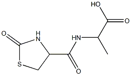 2-[(2-oxo-1,3-thiazolidin-4-yl)formamido]propanoic acid Struktur