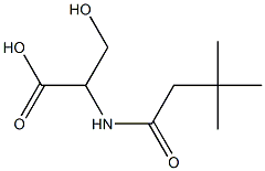 2-[(3,3-dimethylbutanoyl)amino]-3-hydroxypropanoic acid Struktur